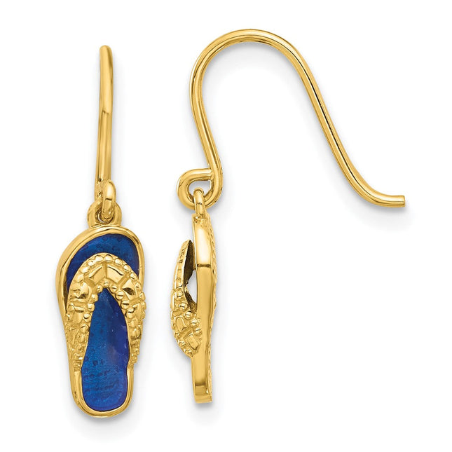 14k Polished Butterfly Post Earrings, 4.85 x 5.9mm