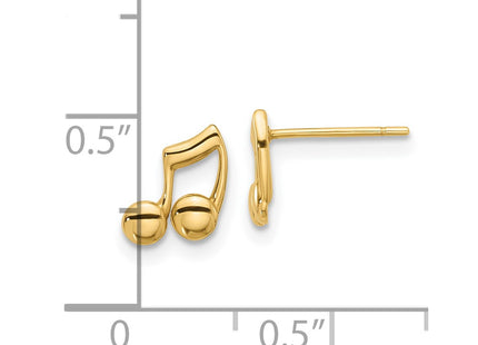 14k Yellow Gold Earrings Style YE2220 - Classique Jewelry Inc.