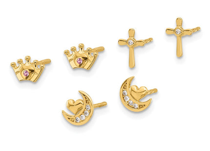 14k Yellow Gold Earrings Style YE2221 - Classique Jewelry Inc.