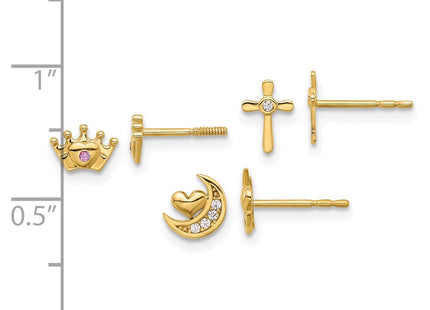 14k Yellow Gold Earrings Style YE2221 - Classique Jewelry Inc.