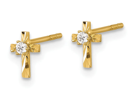 14k Yellow Gold Earrings Style YE2224 - Classique Jewelry Inc.