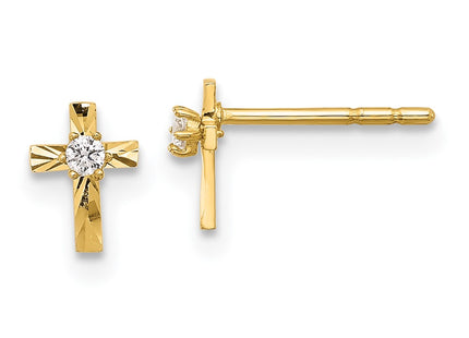 14k Yellow Gold Earrings Style YE2224 - Classique Jewelry Inc.