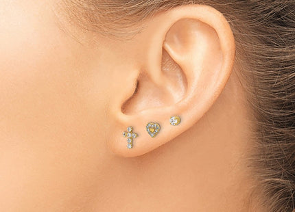 14k Yellow Gold Earrings Style YE2227SET - Classique Jewelry Inc.