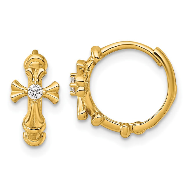 14k Yellow Gold Earrings Style YE2231 - Classique Jewelry Inc.