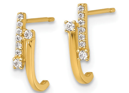 14k Yellow Gold Earrings Style YE2234 - Classique Jewelry Inc.