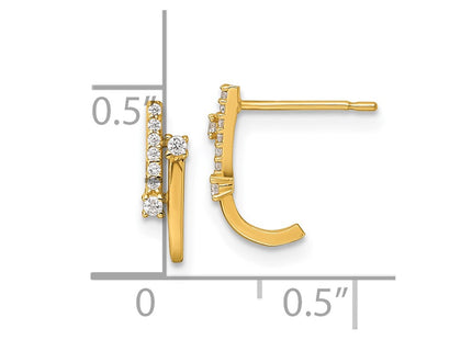 14k Yellow Gold Earrings Style YE2234 - Classique Jewelry Inc.