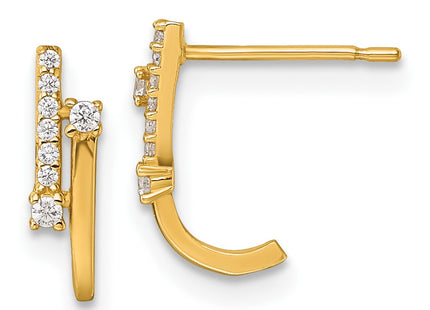 14k Yellow Gold Earrings Style YE2234 - Classique Jewelry Inc.