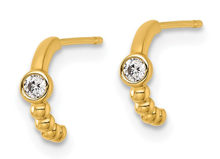 14k Yellow Gold Earrings Style YE2235 - Classique Jewelry Inc.