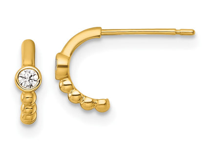 14k Yellow Gold Earrings Style YE2235 - Classique Jewelry Inc.