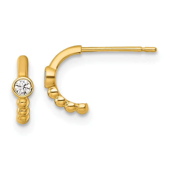 14k Yellow Gold Earrings Style YE2235 - Classique Jewelry Inc.