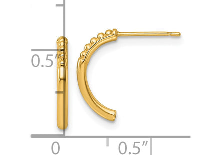 14k Yellow Gold Earrings Style YE2236 - Classique Jewelry Inc.