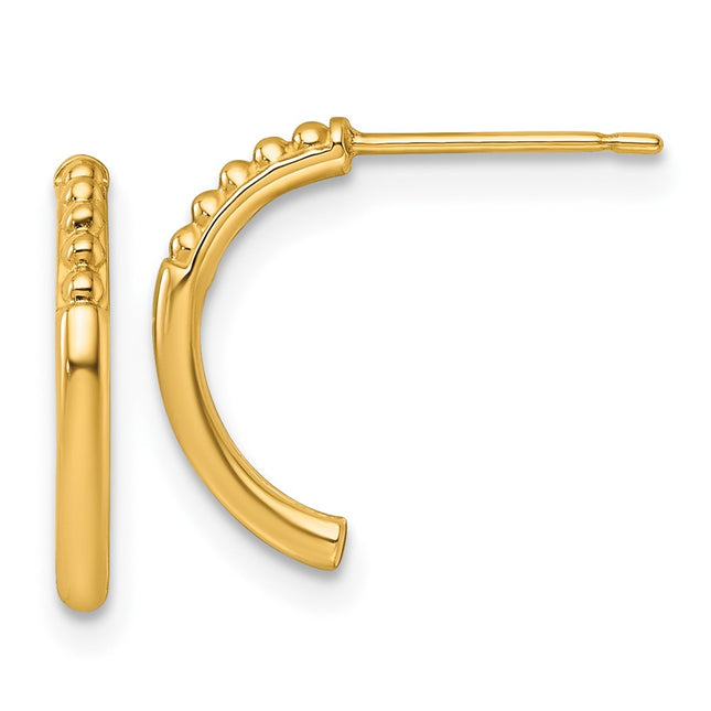 14k Yellow Gold Earrings Style YE2236 - Classique Jewelry Inc.