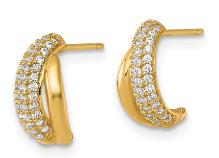 14k Yellow Gold Earrings Style YE2237 - Classique Jewelry Inc.