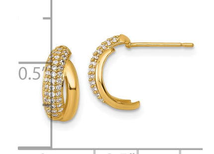 14k Yellow Gold Earrings Style YE2237 - Classique Jewelry Inc.