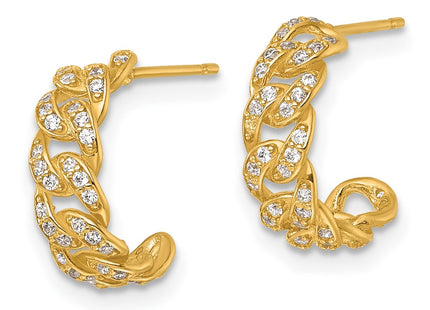 14k Yellow Gold Earrings Style YE2238 - Classique Jewelry Inc.