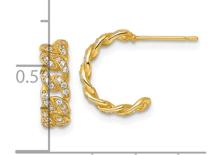 14k Yellow Gold Earrings Style YE2238 - Classique Jewelry Inc.