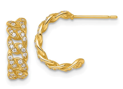 14k Yellow Gold Earrings Style YE2238 - Classique Jewelry Inc.