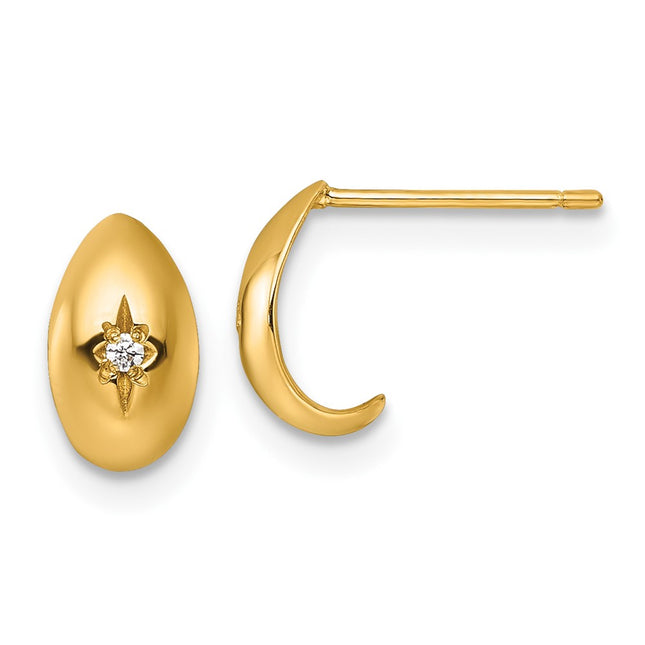 14k Yellow Gold Earrings Style YE2240 - Classique Jewelry Inc.