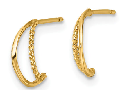 14k Yellow Gold Earrings Style YE2241 - Classique Jewelry Inc.