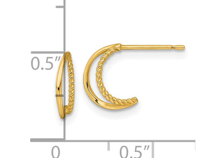 14k Yellow Gold Earrings Style YE2241 - Classique Jewelry Inc.