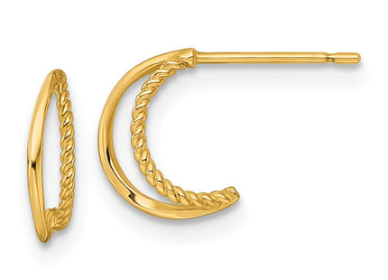 14k Yellow Gold Earrings Style YE2241 - Classique Jewelry Inc.