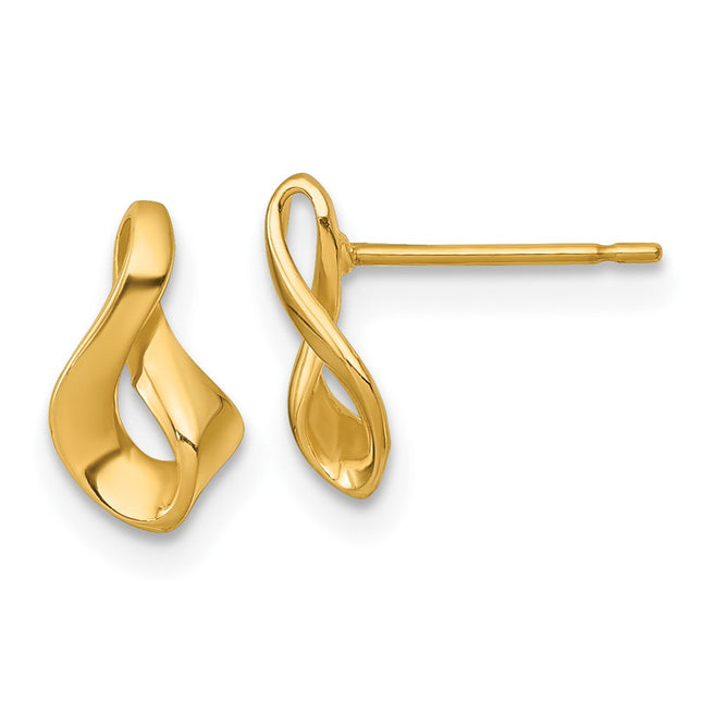 14k Yellow Gold Earrings Style YE2242 - Classique Jewelry Inc.