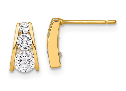 14k Yellow Gold Earrings Style YE2243 - Classique Jewelry Inc.