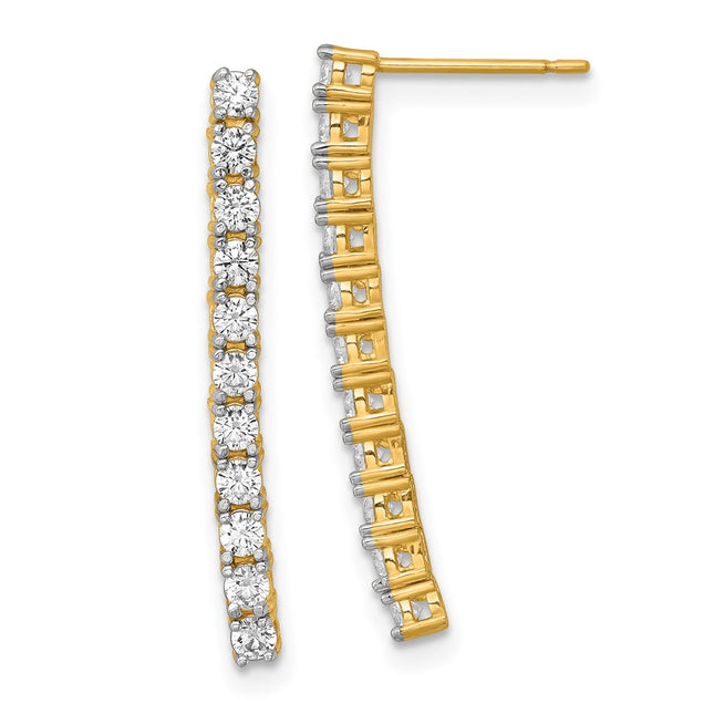 14k Yellow Gold Earrings Style YE2244 - Classique Jewelry Inc.