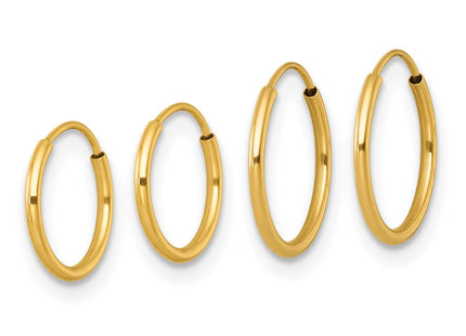 14k Yellow Gold Earrings Style YE2246SET - Classique Jewelry Inc.