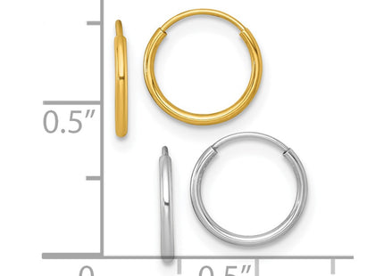 14k Two-tone Earrings Style YE2247SET - Classique Jewelry Inc.