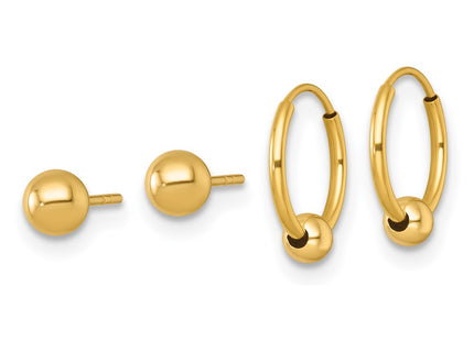 14k Yellow Gold Earrings Style YE2248SET - Classique Jewelry Inc.