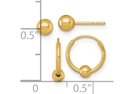 14k Yellow Gold Earrings Style YE2248SET - Classique Jewelry Inc.