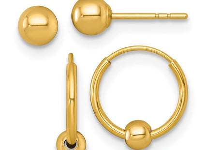 14k Yellow Gold Earrings Style YE2248SET - Classique Jewelry Inc.