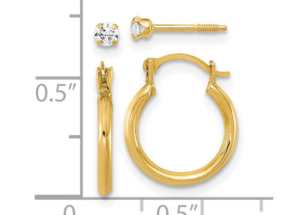 14k Yellow Gold Earrings Style YE2249SET - Classique Jewelry Inc.