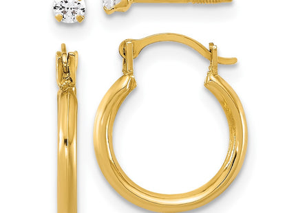14k Yellow Gold Earrings Style YE2249SET - Classique Jewelry Inc.