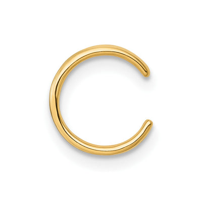 14K Polished Three Row Single Ear Cuff