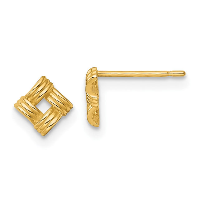 14k Yellow Gold Earrings Style YE2257 - Classique Jewelry Inc.