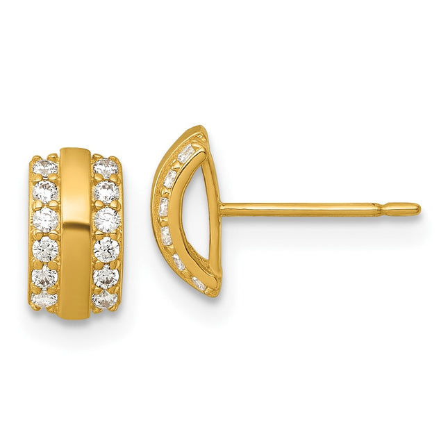 14k Yellow Gold Earrings Style YE2259 - Classique Jewelry Inc.