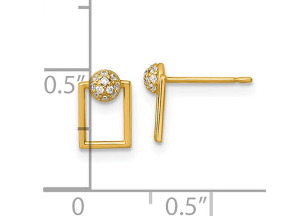 14k Yellow Gold Earrings Style YE2260 - Classique Jewelry Inc.