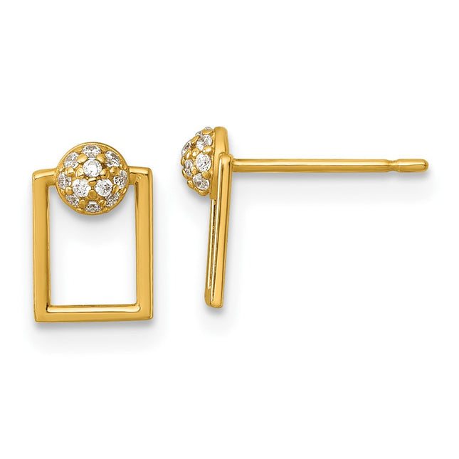 14k Yellow Gold Earrings Style YE2260 - Classique Jewelry Inc.