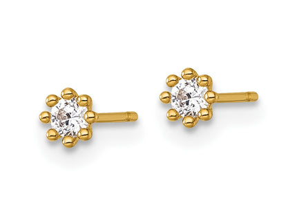 14k Yellow Gold Earrings Style YE2261 - Classique Jewelry Inc.