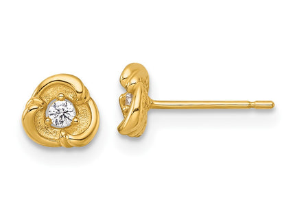 14k Yellow Gold Earrings Style YE2262 - Classique Jewelry Inc.