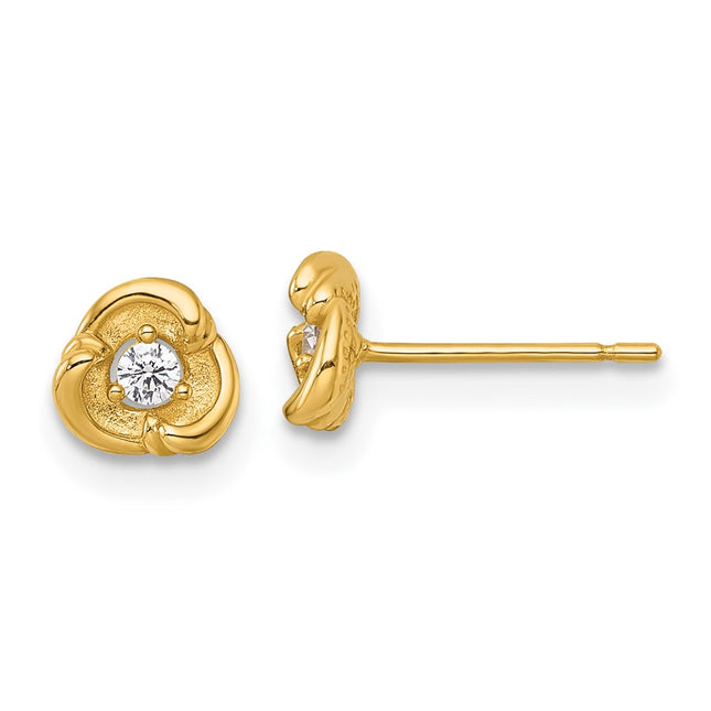 14k Yellow Gold Earrings Style YE2262 - Classique Jewelry Inc.
