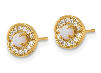 14k Yellow Gold Earrings Style YE2263 - Classique Jewelry Inc.