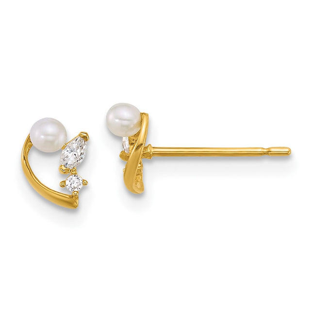 14k Yellow Gold Earrings Style YE2264 - Classique Jewelry Inc.