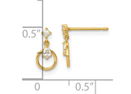 14k Yellow Gold Earrings Style YE2265 - Classique Jewelry Inc.