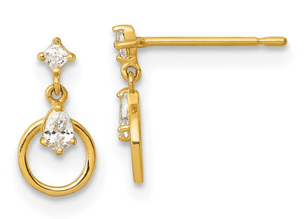 14k Yellow Gold Earrings Style YE2265 - Classique Jewelry Inc.