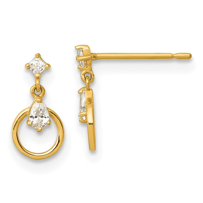 14k Yellow Gold Earrings Style YE2265 - Classique Jewelry Inc.