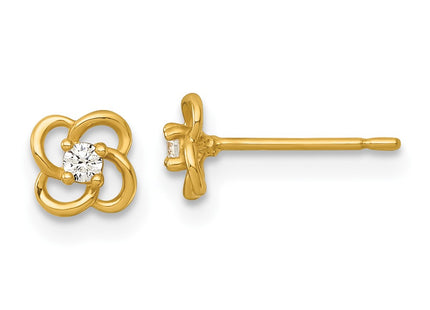 14k Yellow Gold Earrings Style YE2267 - Classique Jewelry Inc.