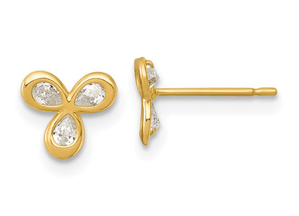 14k Yellow Gold Earrings Style YE2268 - Classique Jewelry Inc.